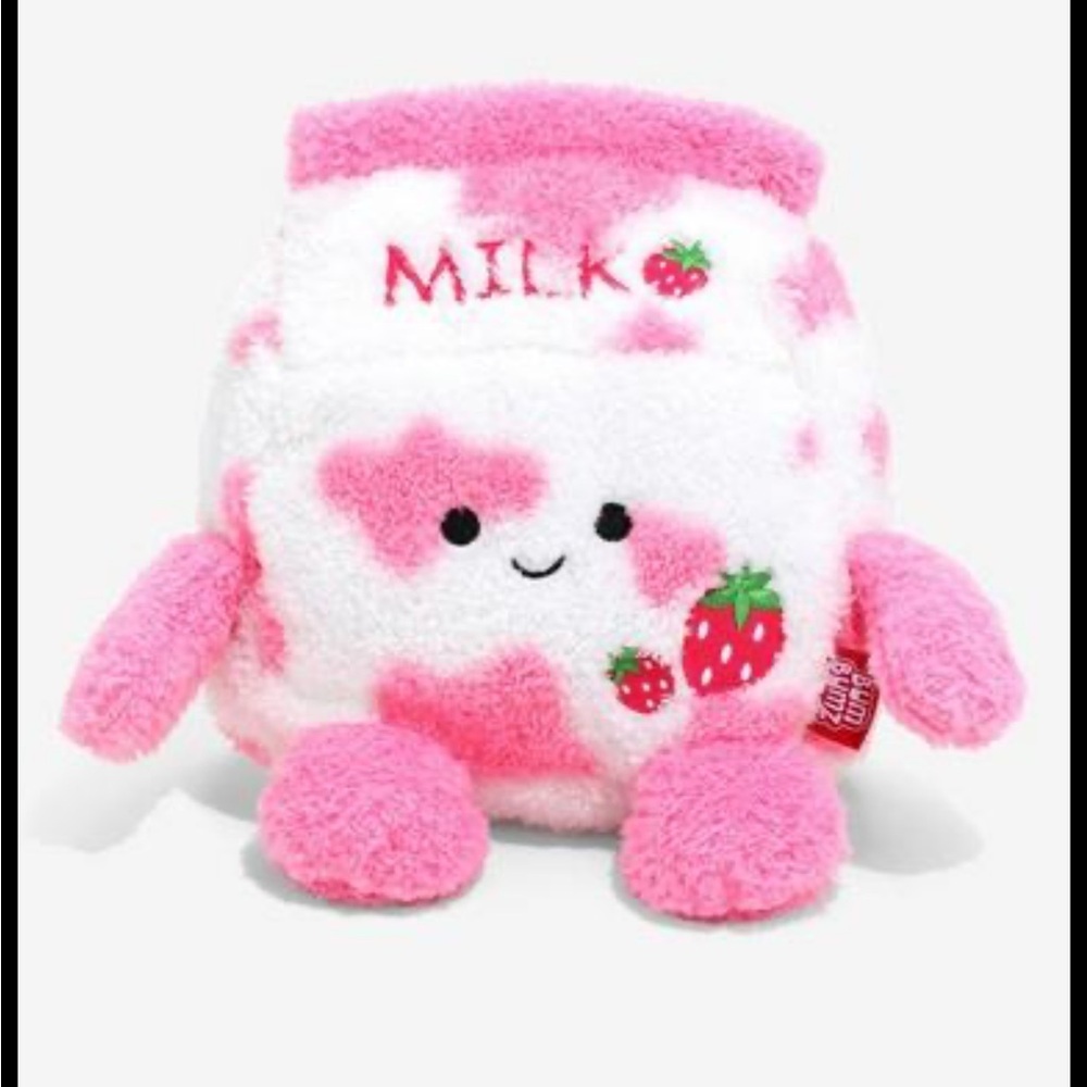 NWT Ross Bum Bumz Strawberry Milk Plush